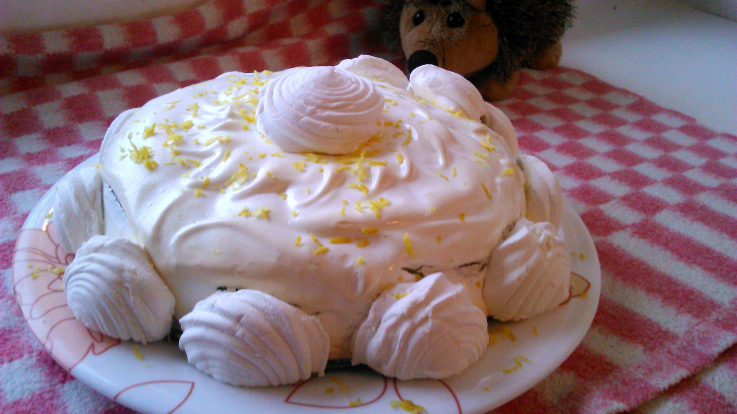 Торт с маковым бисквитом на сыворотке 